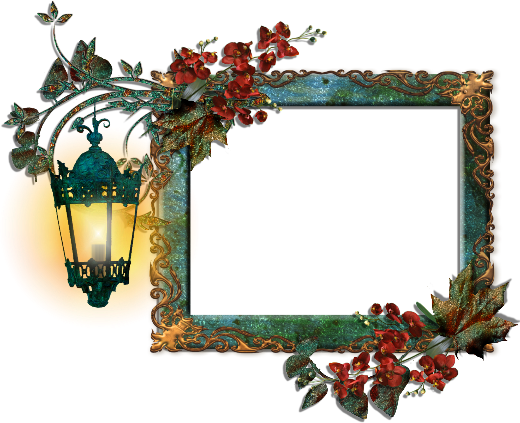 Faufaua An Introduction - Shining Transparent Frame With Flowers Png (2000x2000), Png Download