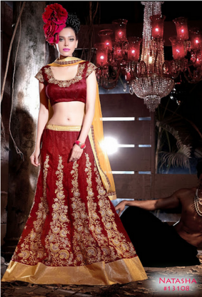 Natasha Maroon Designer Lehenga Chol - Choli (600x600), Png Download