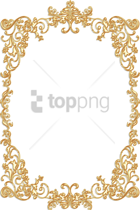 Free Png Vintage Gold Frame Png Png Image With Transparent - Border Vintage Gold Free (480x721), Png Download