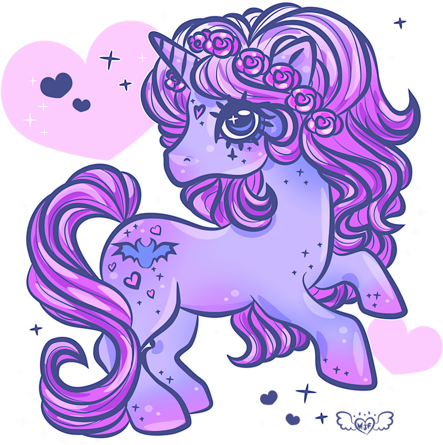 "my Little Pastel Goth Pony" By Miss Jedi Flip - Pastel Goth Pastel Unicorn (900x900), Png Download