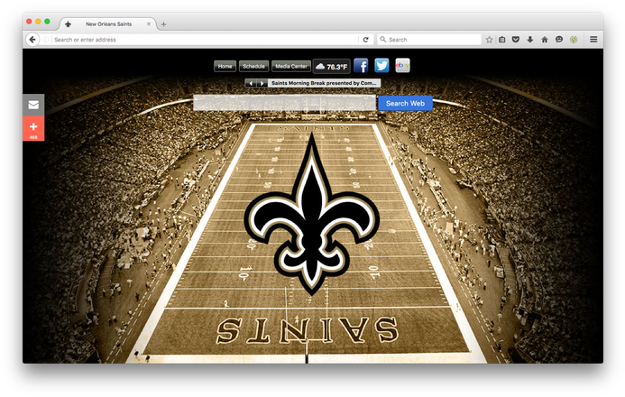 Nfl New Orleans Saints New Tabby Brand Thunder, Llc - New Orleans Saints (700x445), Png Download