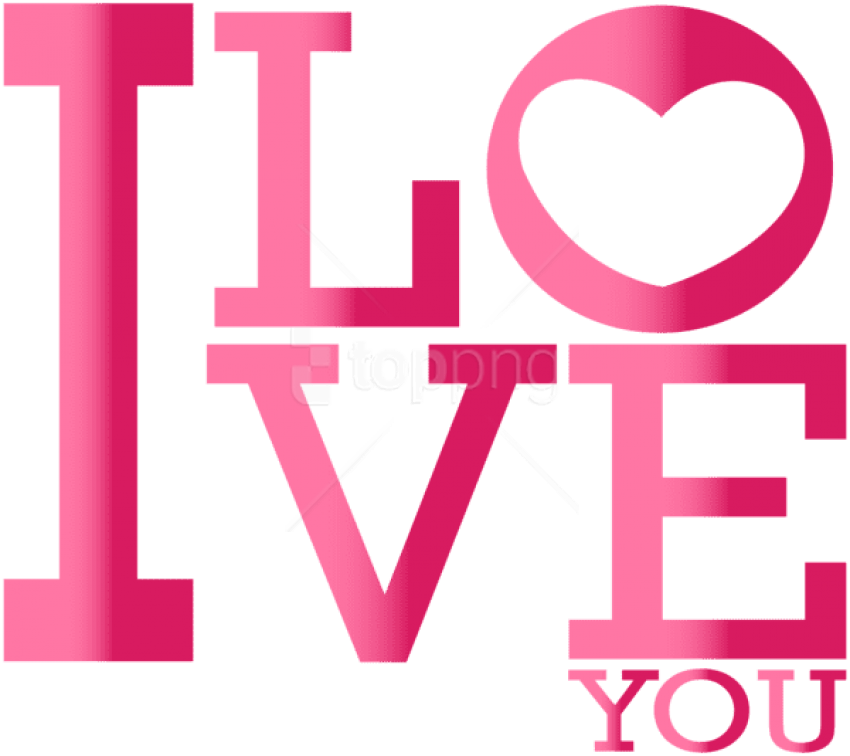 Free Png Download I Love You Text Pink Png Images Background - Heart (850x756), Png Download
