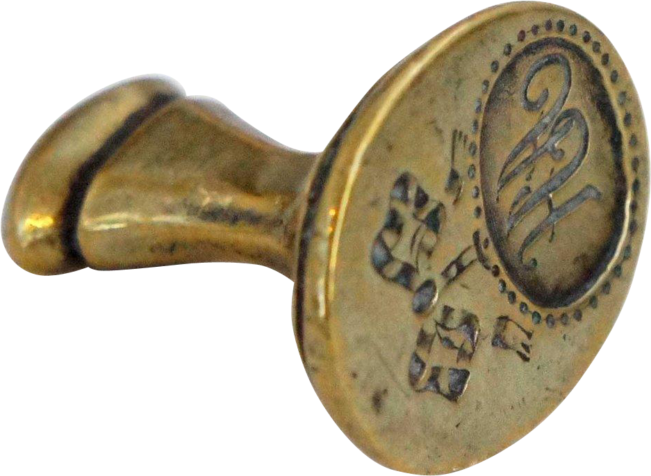 Continental Brass Wax Seal Monogram Stamp - Antique (936x936), Png Download