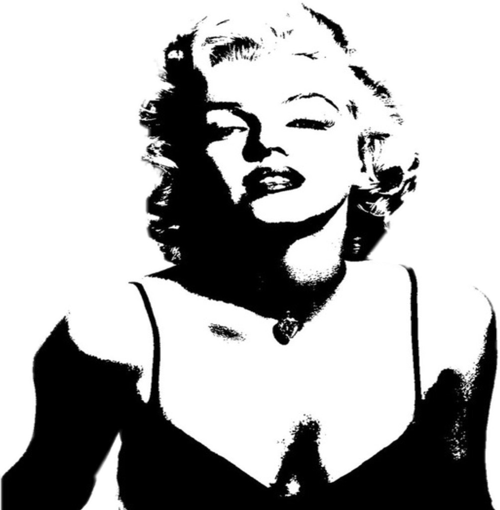 #marilynmonroe #marilyn #monroe #singer #actress #moviestar - Marilyn Monroe Stencil Png (1024x1024), Png Download