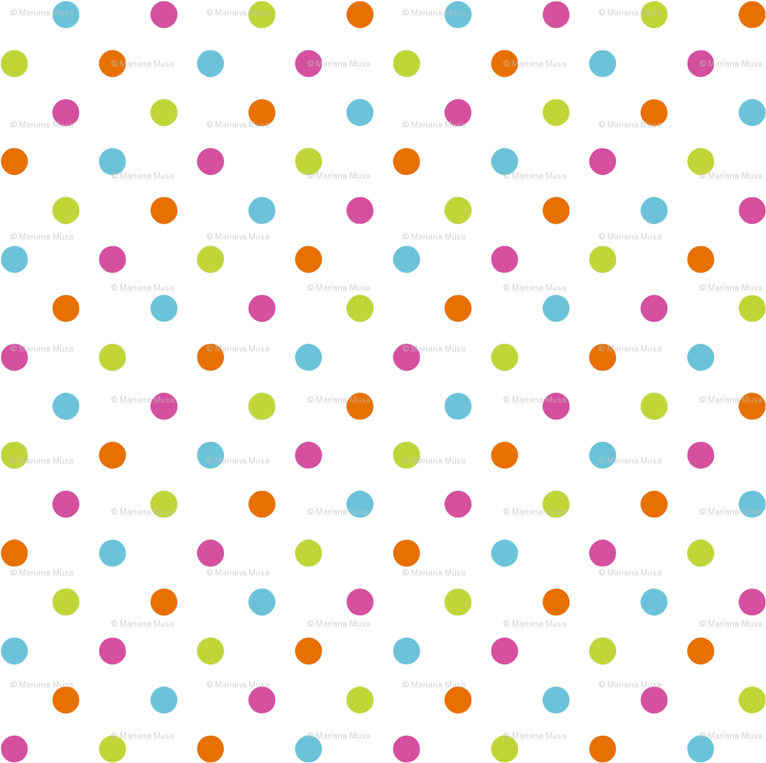 Fun Flowers Multi-coloured Polka Dots Wallpaper - Dots Pattern (1125x1125), Png Download
