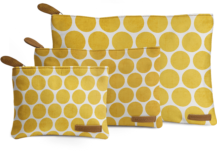 Dailyobjects Yellow Polka Dots Regular Stash Pouch - Acrylic Sheet Laser Cutting Model (900x900), Png Download