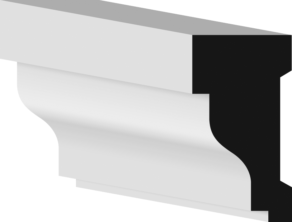 Metrie 287pvcf16 Rake Mould - Bench (938x713), Png Download