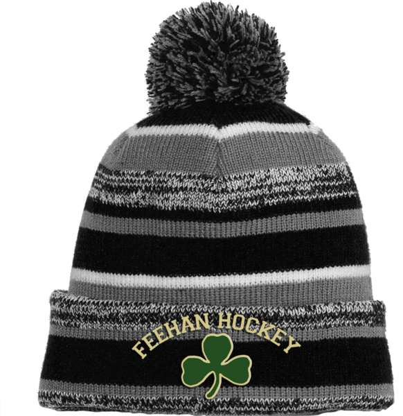 Bishop Feehan Hockey Sideline Pom Pom Beanie - Knit Cap (582x600), Png Download