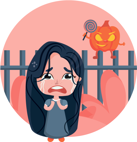 The Pumpkin Took The Candy From The Girl - Illustration (800x600), Png Download