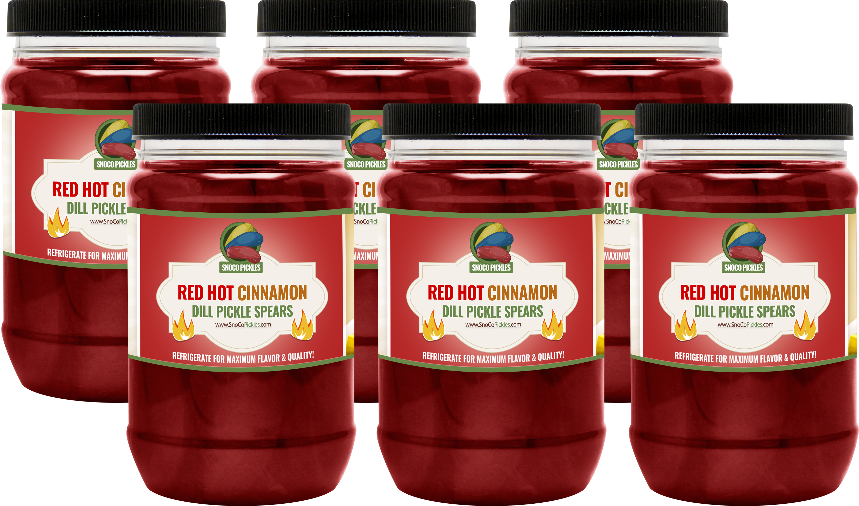 Hot Cinnamon Snow Cone Flavored Dill Pickle Spears - Stewed Tomatoes (3600x3600), Png Download