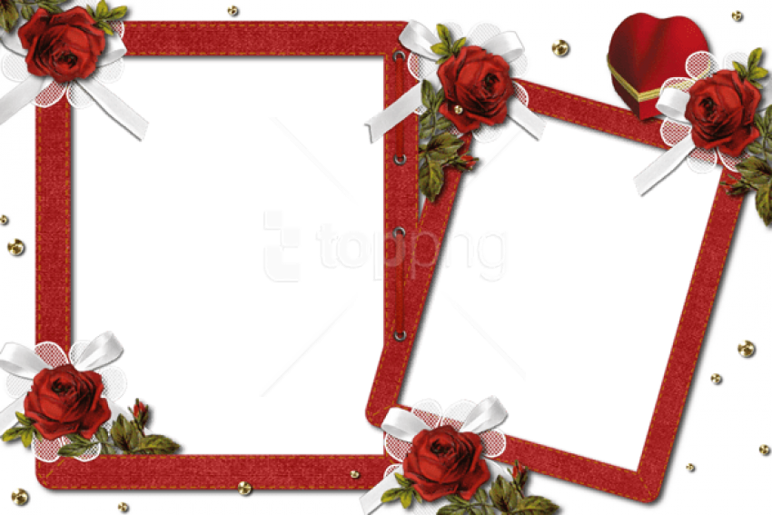 Free Png Best Stock Photos Double Romantic Transparent - Love Double Photo Frame (850x567), Png Download