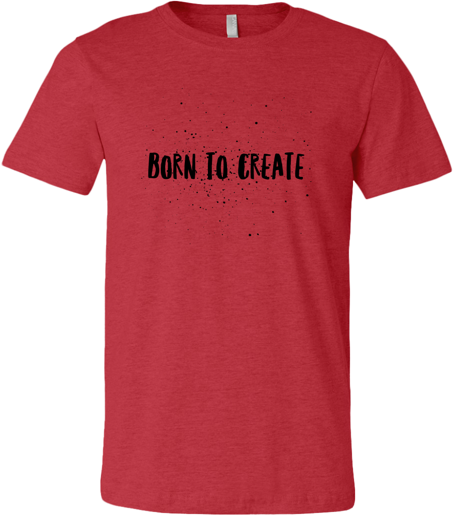 Born To Create Paint Splatter - Pink Workout Shirt Mens (1024x1024), Png Download