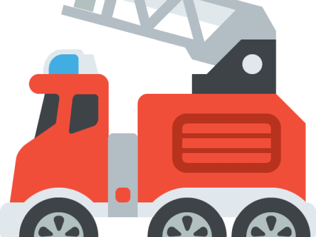 Fire Truck Clipart Emoji Fire - Fire Engine (640x480), Png Download