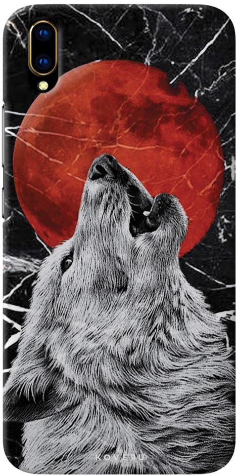 Wolf Howling Marble Cover Case For Vivo V11 Pro (1024x1024), Png Download