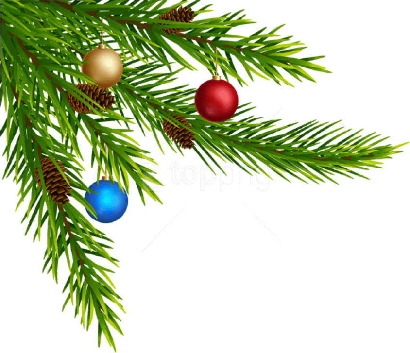 Free Png Christmas Decorative Corner Png Png - Christmas Corners Png Transparent (850x733), Png Download