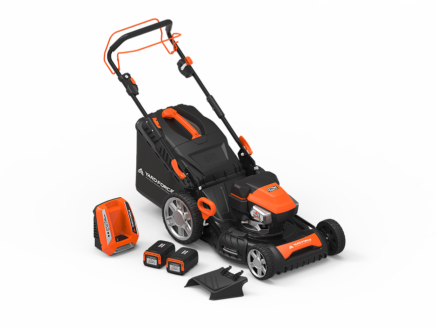 Self-propelled Mower With Steel Deck Including Everything - Walk-behind Mower (870x653), Png Download