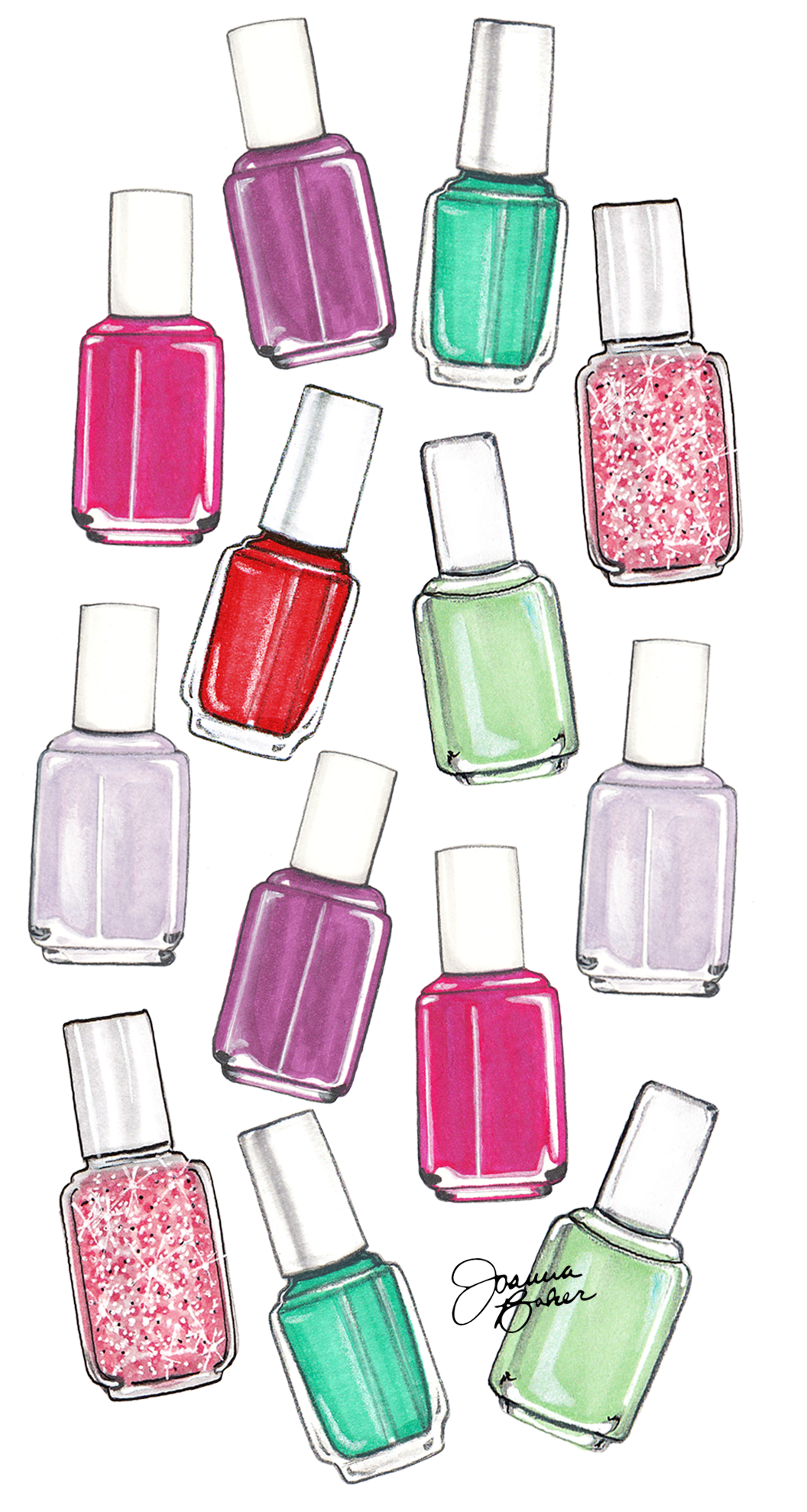 #casetify #art #design #illusration #nailpolish - Nail Polish (1100x2000), Png Download