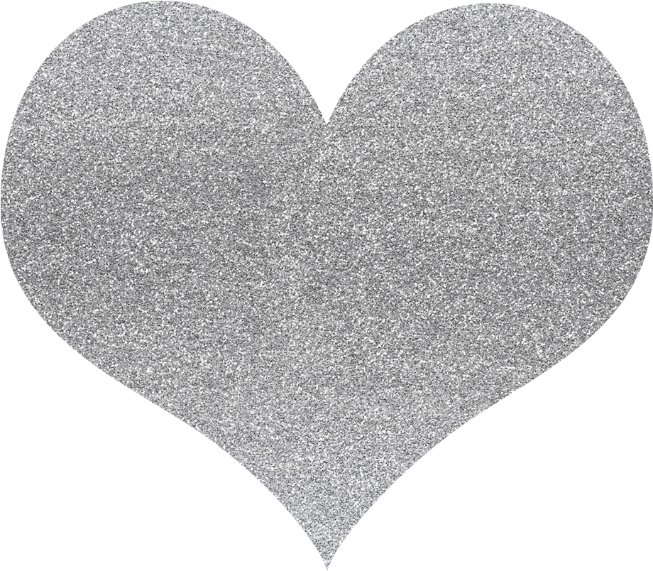 Glitter Clipart Silver Glitter - Heart (1018x907), Png Download