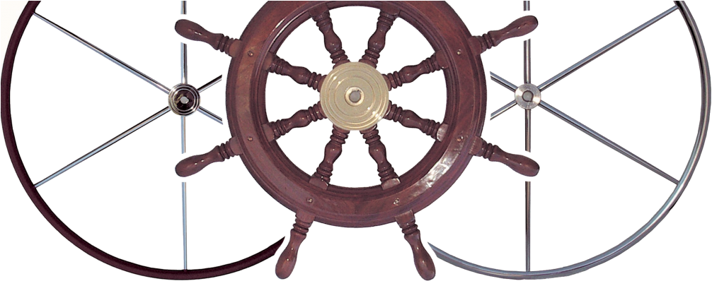 S/steel And Wooden Steering Wheels - Ship Wheel 3dsmax Free (1024x404), Png Download