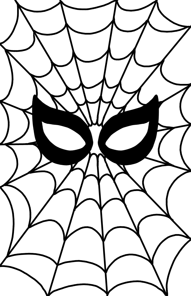 Mask Topandbottompreview - Örümcek Adam Ağ Png (792x1224), Png Download