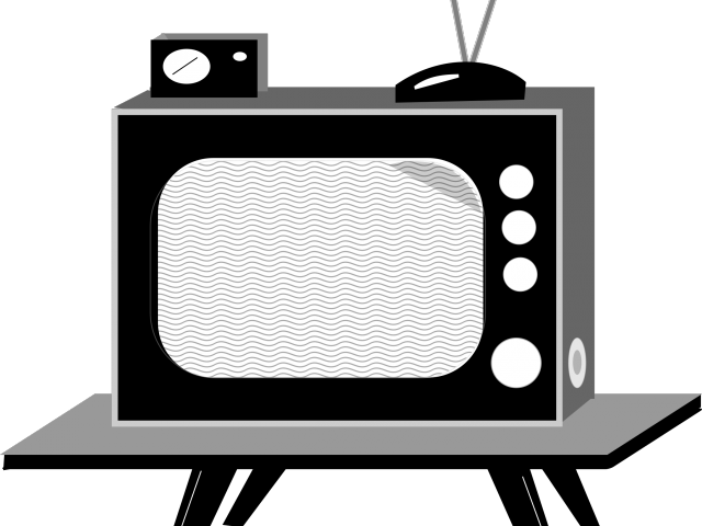 Tv Clipart Retro - Old Tv Drawing Png (640x480), Png Download