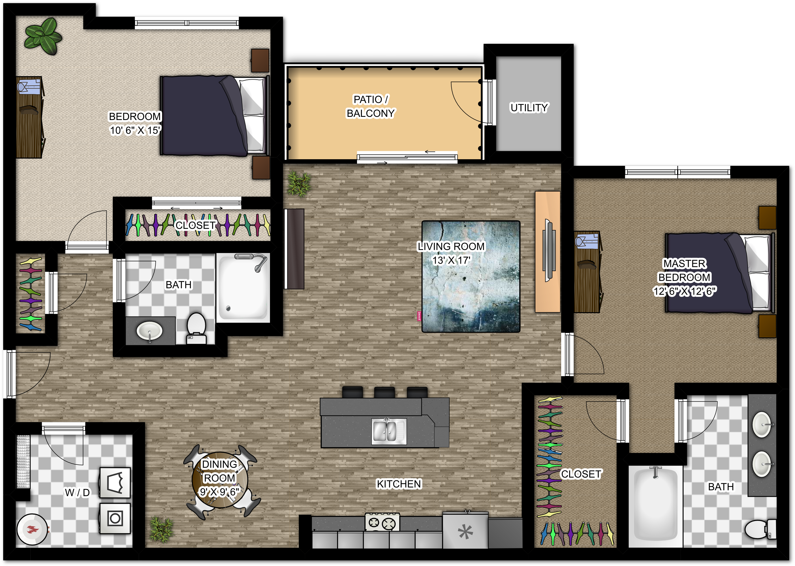 Floor Plan (2800x2100), Png Download