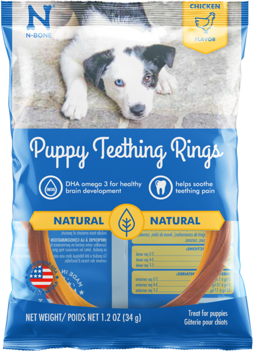 N-bone Puppy Teething Rings Chicken Flavor Dog Treats - N-bone Chicken Flavor Puppy Teething Ring (700x700), Png Download