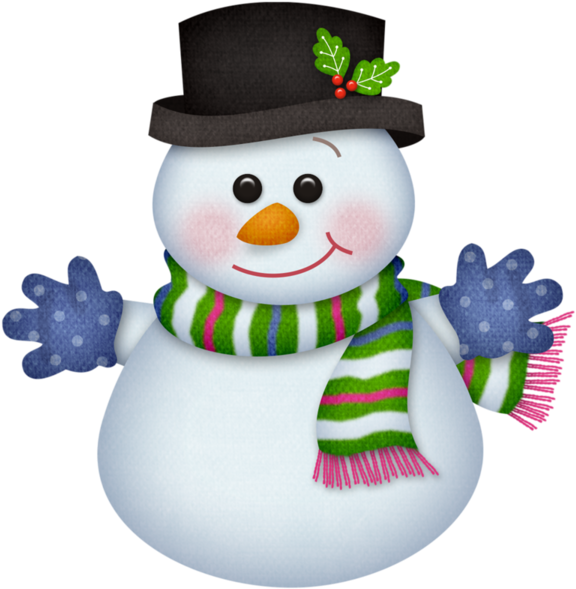 Snowman Clipart January - Boneco De Neve De Natal (600x600), Png Download