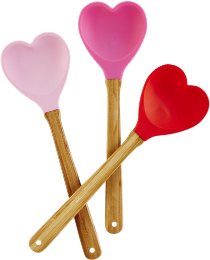 Heart Silicone Spatula - Colher De Silicone De Coracao (600x600), Png Download