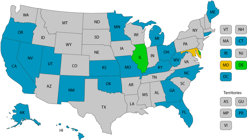 A Map Of The United States - Flu Season 2018 2019 (836x496), Png Download
