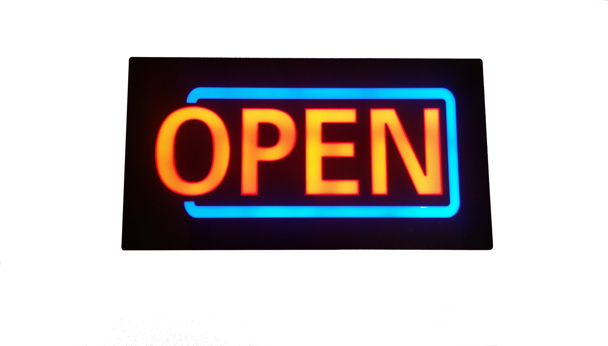 Load Image Into Gallery Viewer, Simple Resin Led Open - Neon Sign (2048x1152), Png Download
