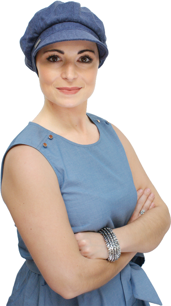 Cotton Linen Cool To Wear Chemo Cap - Girl (667x1000), Png Download