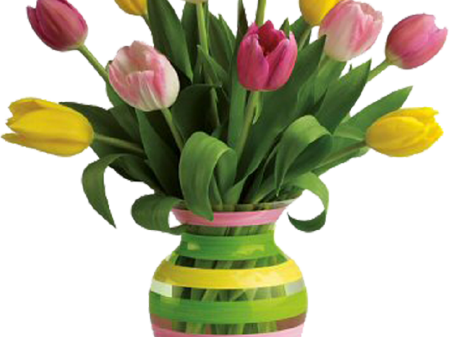 Flowers In Vase Clip Art Gallery - Flowers With Vase Png (640x480), Png Download