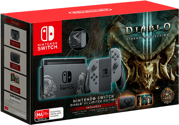 The Critically Acclaimed Game Is Hailed For Its Style - Nintendo Switch Limited Edition Console (800x518), Png Download