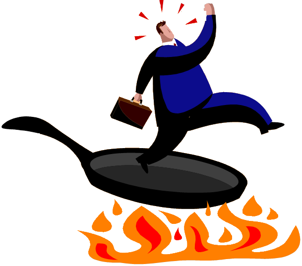 Clipart Fire Frying Pan - Out Of The Frying Pan And Into (609x537), Png Download