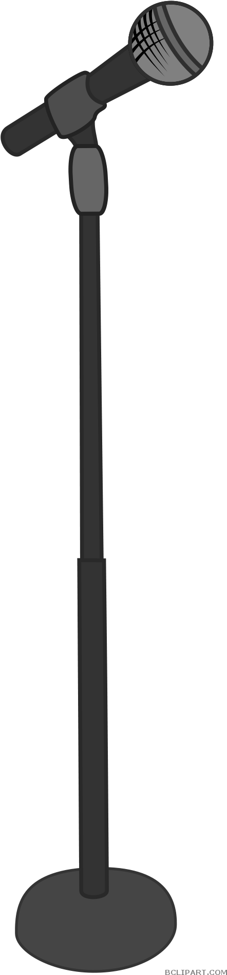 Microphone Stand Clipart - Microphone With Stand Clipart (480x1918), Png Download