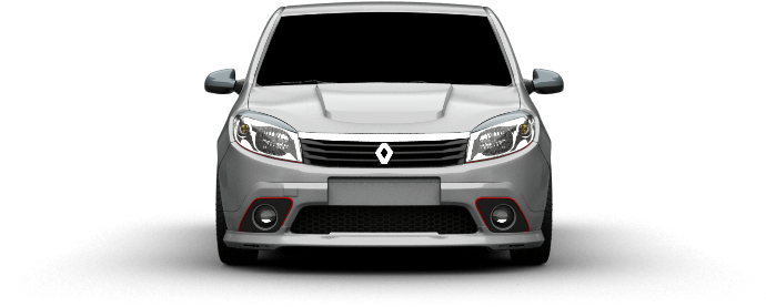 Renault Sandero'11 By Samuelf - 5 Door (1004x373), Png Download