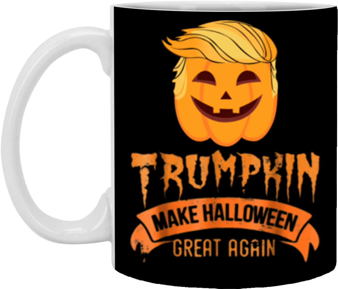 Trumpkin Funny Pumpkin Halloween Ghost Men Amp Women - Beer Stein (1155x1155), Png Download