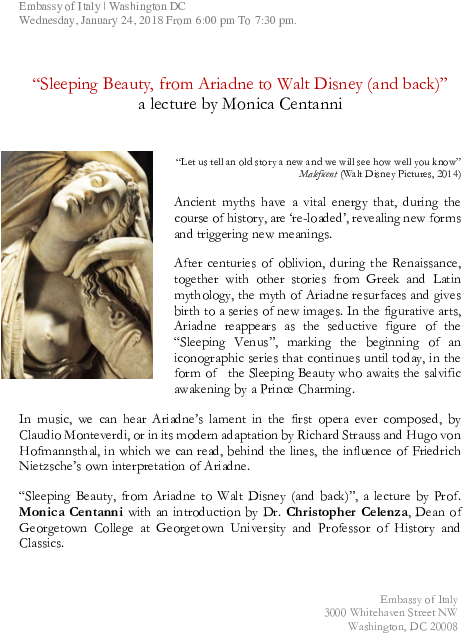 Sleeping Beauty, From Ariadne To Walt Disney [embassy - Document (595x842), Png Download