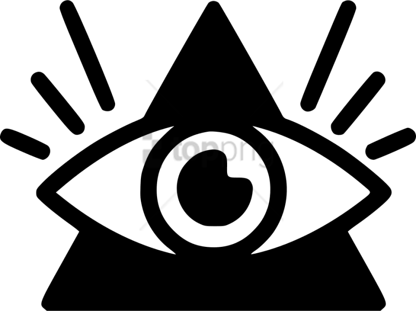 Free Png Download All Seeing Eye Line Icon Png Images - All Seeing Eye Icon (850x635), Png Download