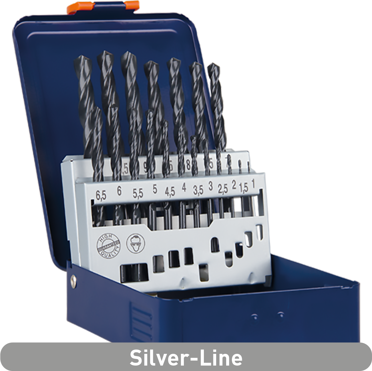 Hss R Jobber Drill Bit Set, Silver Line, In Metal Cassette - Machine (1560x1300), Png Download