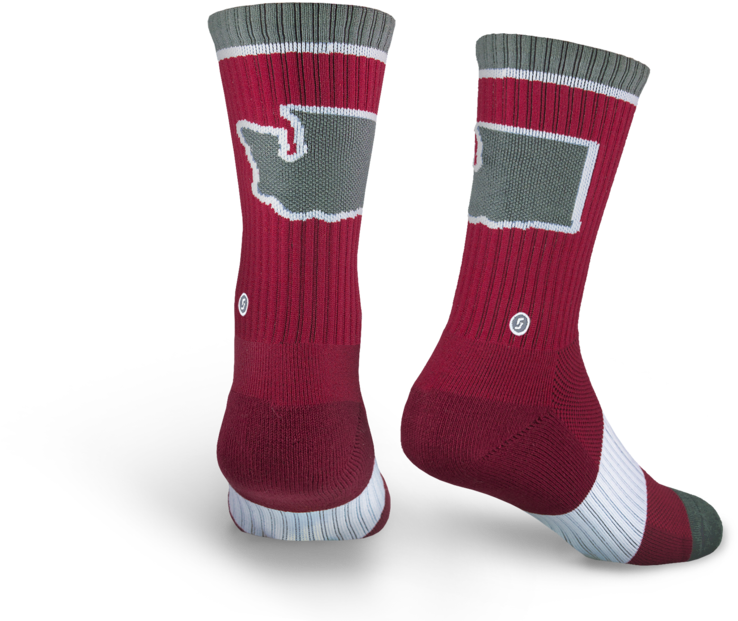 The Official Seattle Skyline Socks For Huskies And - Sock (1024x683), Png Download