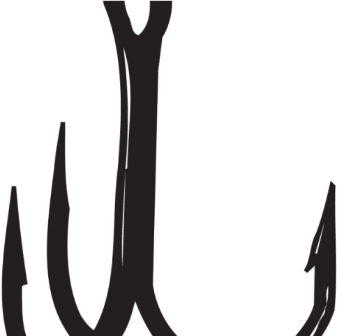 Hook Clipart Fish Hook - Silhouette (640x480), Png Download