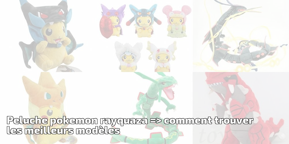 Peluche Pokemon Rayquaza => Comment Trouver Les Meilleurs - Figurine (1002x500), Png Download