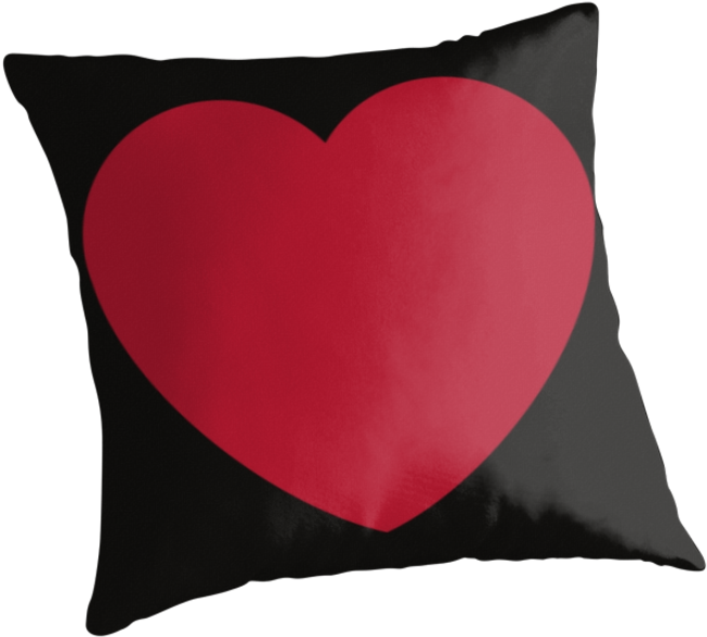 "red Heart Emoji" Throw Pillows Winkham Redbubble - Throw Pillow (875x875), Png Download