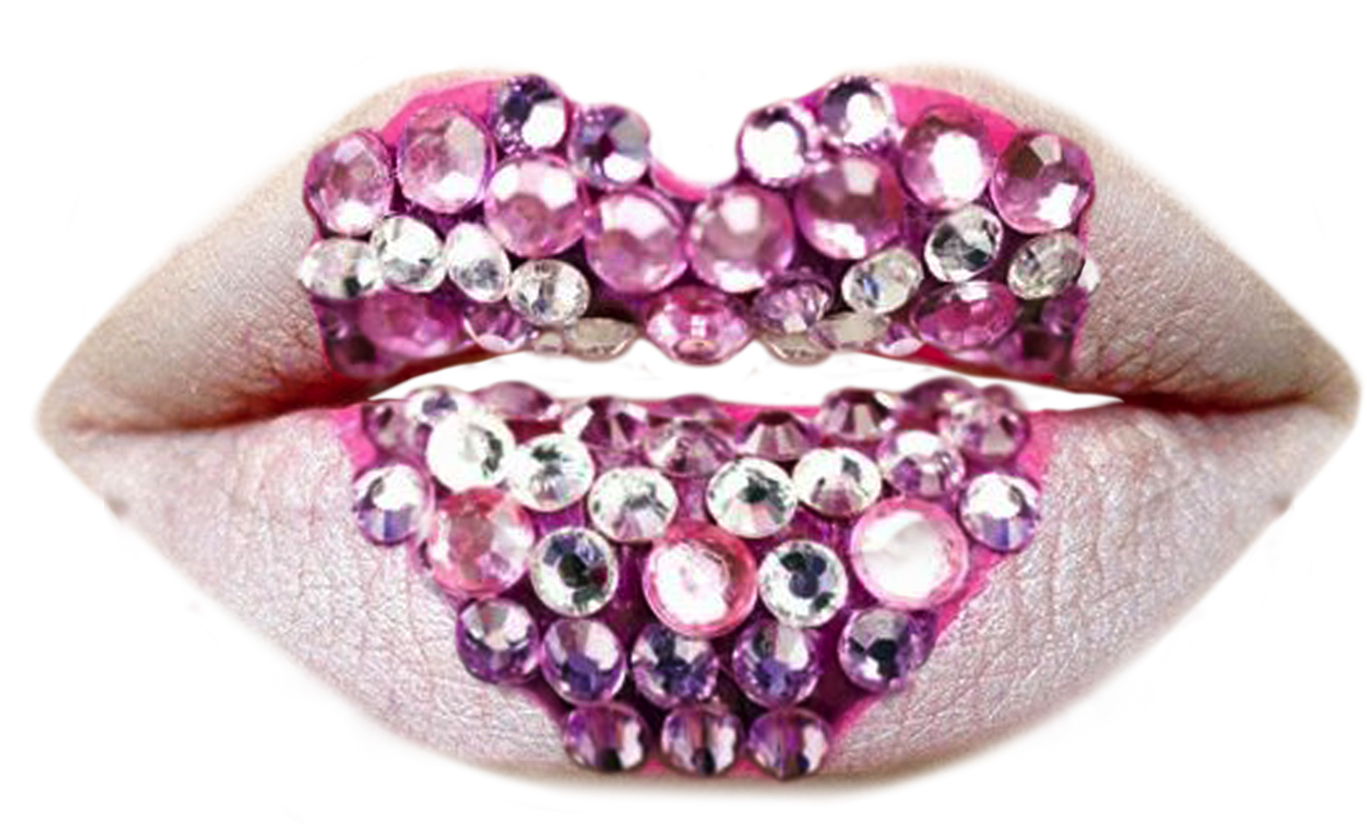 Sparkly Lips (1367x827), Png Download