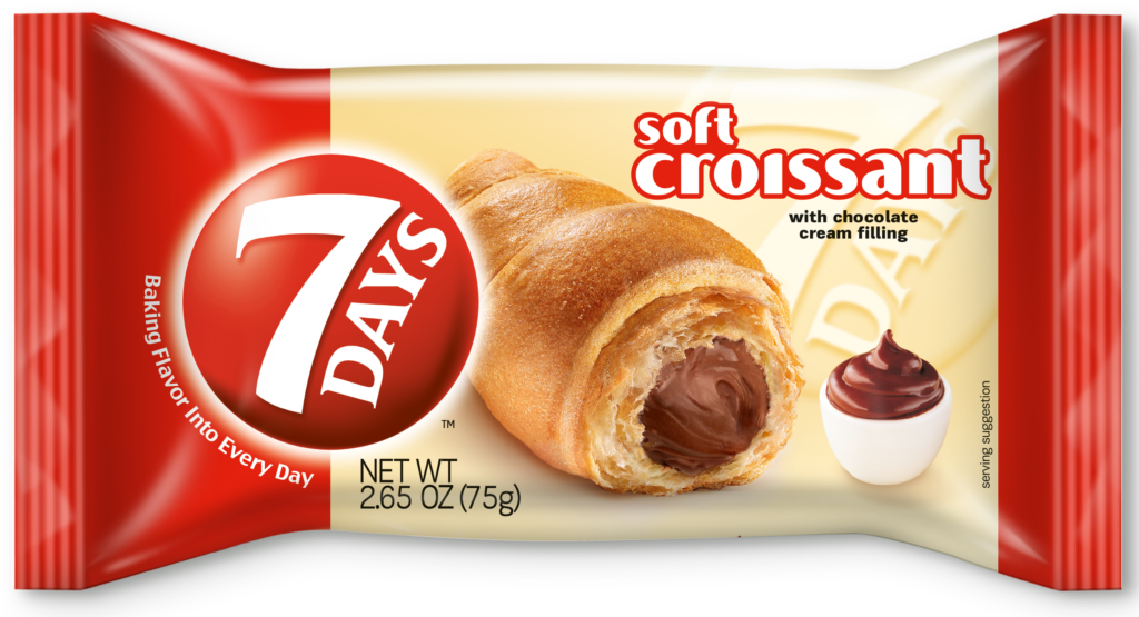 Chocolate Filled Soft Croissant - 7 Days Croissant (1024x555), Png Download