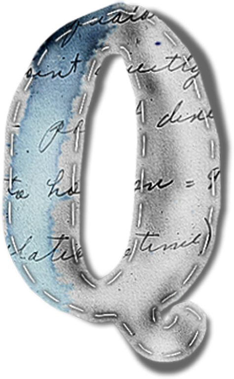 Letra Q Some Words, Paper Envelopes, Vintage - Bangle (687x936), Png Download