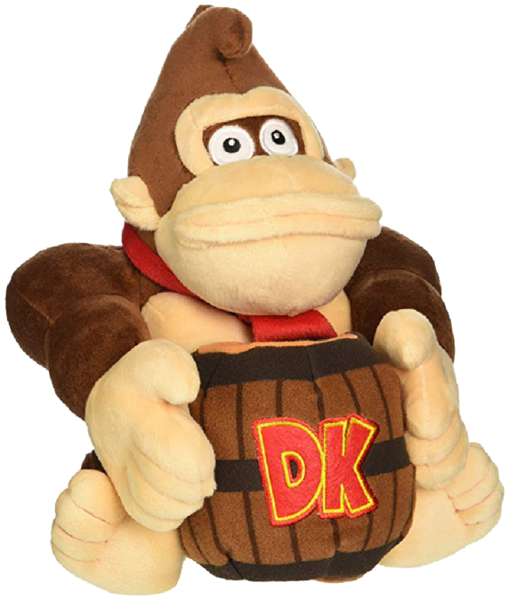 Donkey Kong Barrel 8-inch Plush - Donkey Kong Barrel (960x942), Png Download