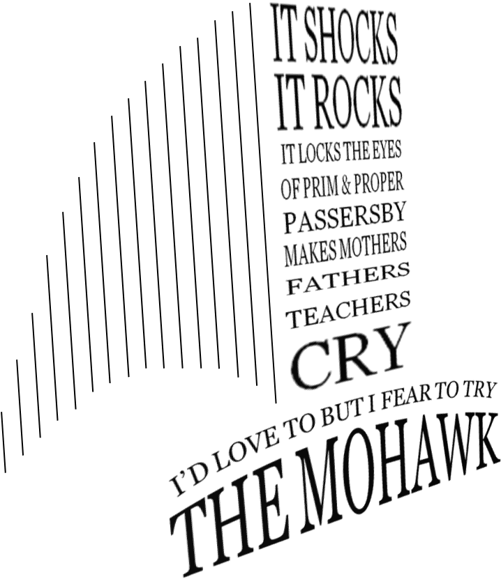 The Mohawk - Funny Concrete Poem (747x900), Png Download